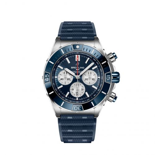 Breitling Super Chronomat B01 44 Stainless Steel Blue Rubber