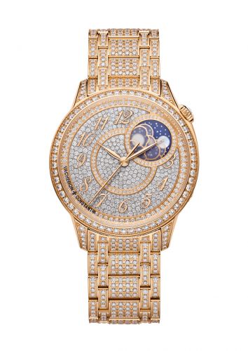 Vacheron Constantin Égérie Moonphase 37 Rose Gold Diamond - Diamond Bracelet
