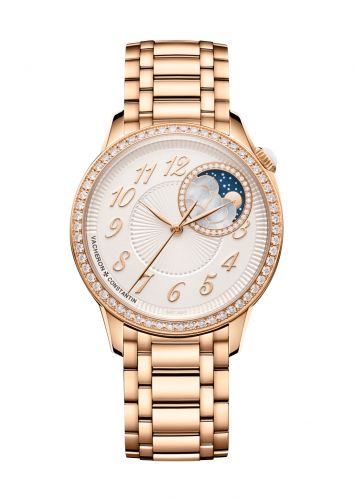 Vacheron Constantin Égérie Moonphase 37 Pink Gold - Diamond Silver Bracelet