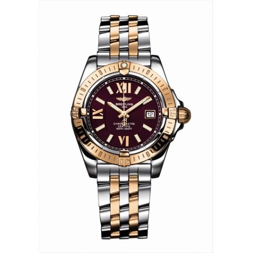 Breitling Cockpit Lady Gold Bezel Black Bracelet