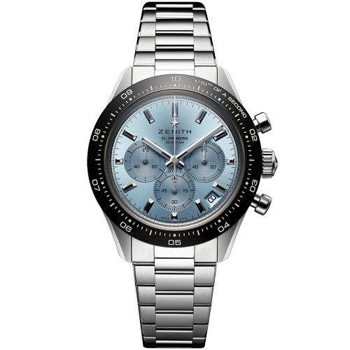 Zenith Chronomaster Sport Yoshida Stainless Steel Aqua Blue Bracelet