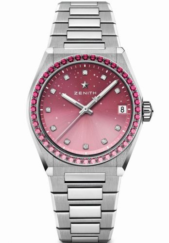 Zenith Defy Midnight Stainless Steel Pink Ribbon