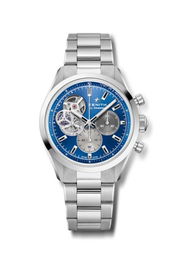 Zenith Chronomaster Open Stainless Steel Blue Boutique Edition