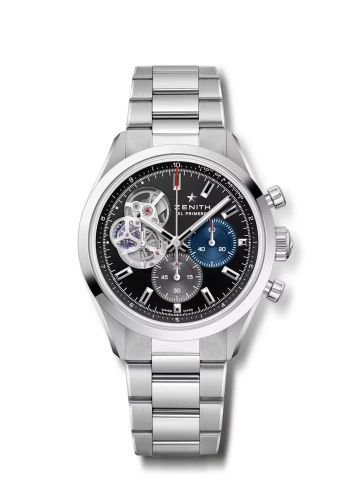 Zenith Chronomaster Open Stainless Steel Black Bracelet