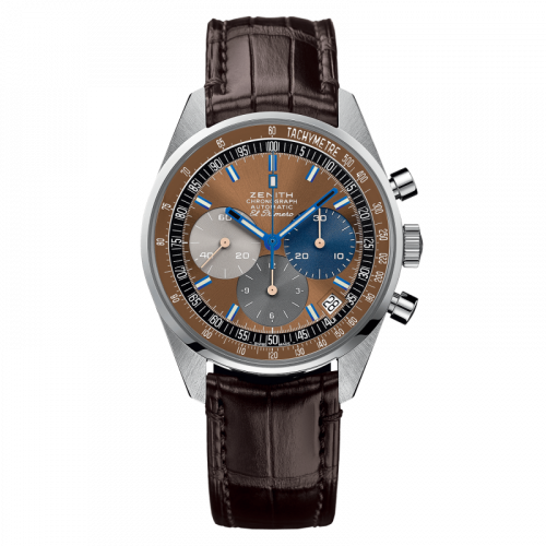 Zenith El Primero A386 Revival 50th Anniversary El Primero Stainless Steel Tobacco Fine Watch Club