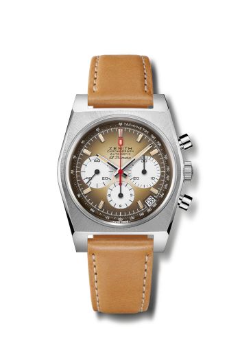 Zenith El Primero A385 Revival Stainless Steel Brown Strap