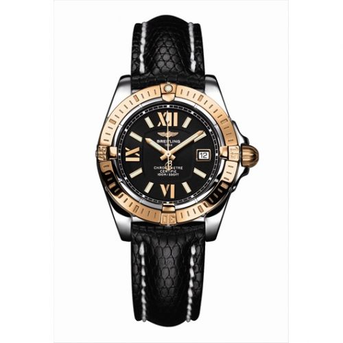 Breitling Cockpit Lady Gold Bezel Black Teju