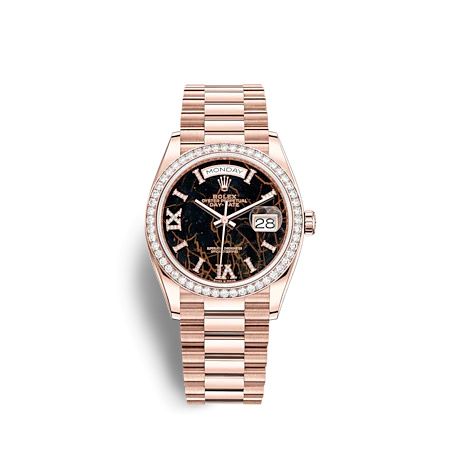 Rolex Day-Date 36 Everose Gold Diamond Eisenkiesel President