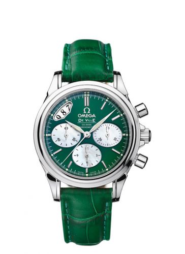 Omega De Ville Co-Axial 35 Chronograph Stainless Steel Green