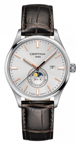 Certina DS-8 Moon Phase Stainless Steel Silver