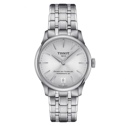 Tissot Chemin Des Tourelles Powermatic 80 34 Stainless Steel Silver Bracelet