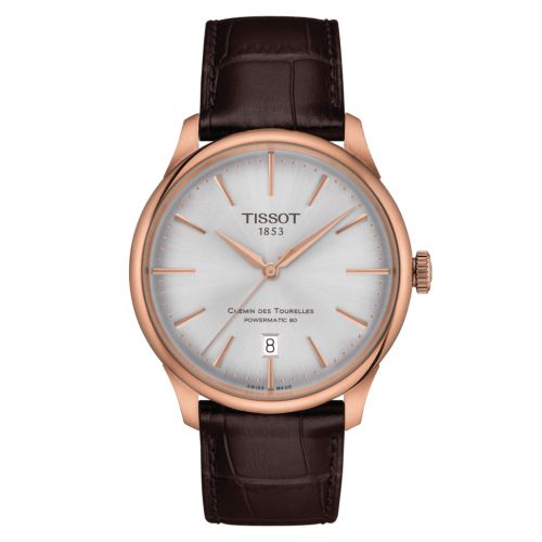 Tissot Chemin Des Tourelles Powermatic 80 39 Rose Gold Silver
