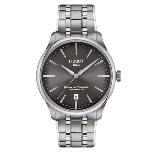 Tissot Chemin Des Tourelles Powermatic 80 39 Stainless Steel Grey Bracelet