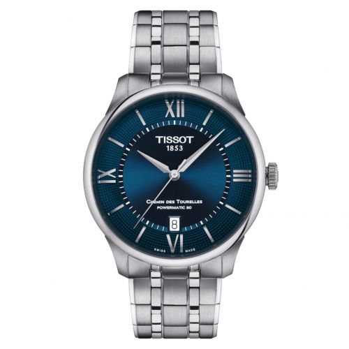 Tissot Chemin Des Tourelles Powermatic 80 39 Stainless Steel Blue Bracelet