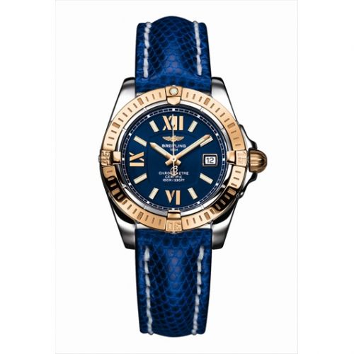 Breitling Cockpit Lady Gold Bezel Blue Teju
