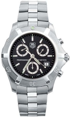 TAG Heuer 2000 Exclusive Chronograph Quartz Stainless Steel Black
