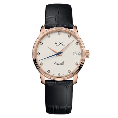 Mido Baroncelli Heritage Lady Rose Gold Beige - Diamond