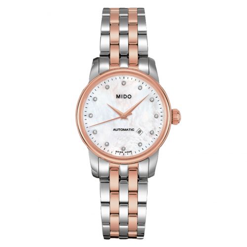Mido Baroncelli Tradition Lady Stainless Steel - Rose Gold MOP Bracelet