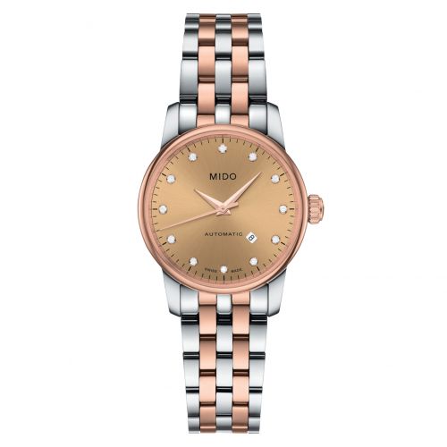 Mido Baroncelli Tradition Lady Stainless Steel - Rose Gold Bronze Bracelet