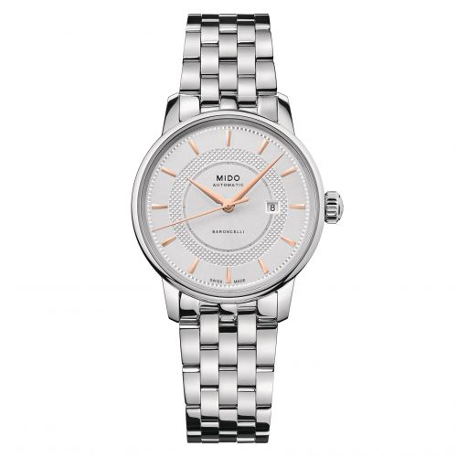 Mido Baroncelli Signature 30 Stainless Steel Silver Bracelet