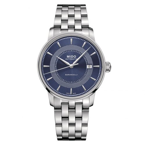 Mido Baroncelli Signature 39 Stainless Steel Blue Bracelet