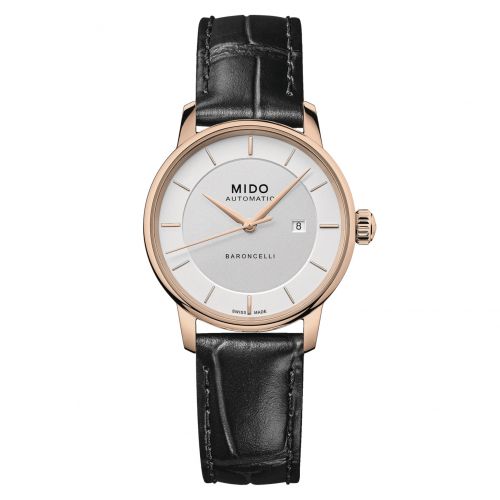 Mido Baroncelli Signature 30 Rose Gold Silver