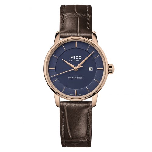 Mido Baroncelli Signature 30 Rose Gold Blue