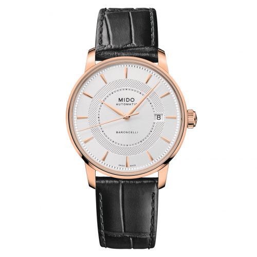 Mido Baroncelli Signature 39 Rose Gold Silver