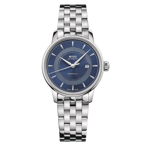 Mido Baroncelli Signature 30 Stainless Steel Blue Bracelet