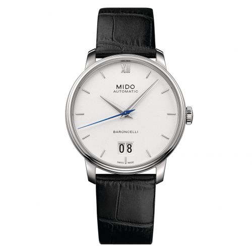 Mido Baroncelli Big Date Stainless Steel White
