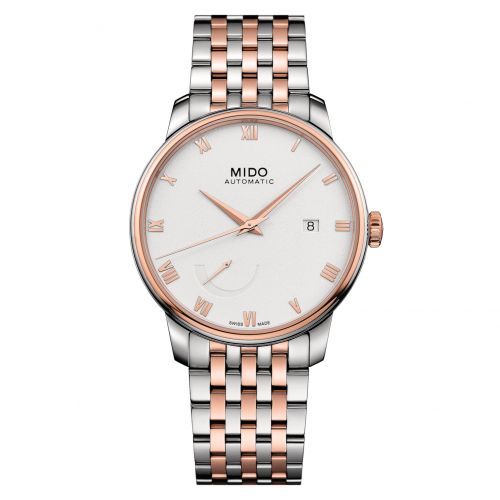 Mido Baroncelli Power Reserve Stainless Steel - Rose Gold White Bracelet