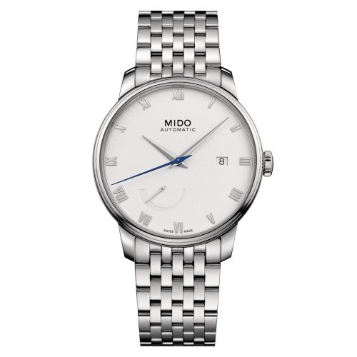 Mido Baroncelli Power Reserve Stainless Steel White Bracelet