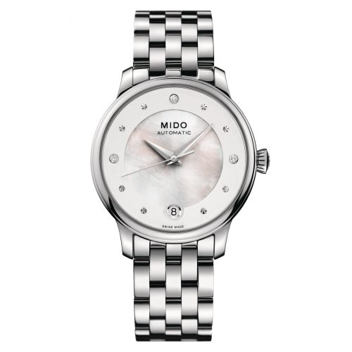 Mido Baroncelli Lady Day Stainless Steel MOP Bracelet