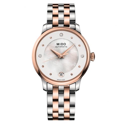 Mido Baroncelli Lady Day Stainless Steel - Rose Gold MOP Bracelet