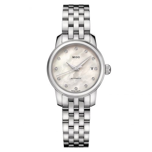 Mido Baroncelli Lady Twenty Five Stainless Steel MOP Bracelet