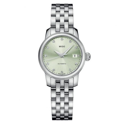 Mido Baroncelli Lady Twenty Five Stainless Steel Green Bracelet