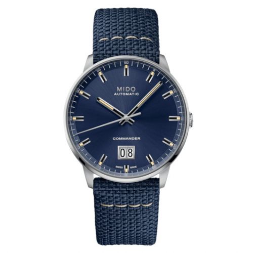 Mido Commander Big Date Stainless Steel Blue