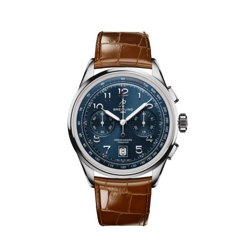 Breitling Premier B01 Chronograph 42 Stainless Steel Blue Alligator