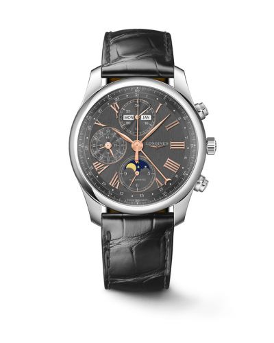 Longines Master Collection 40 Chronograph Calendar Stainless Steel Anthracite