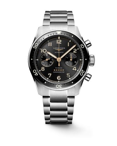 Longines Spirit Flyback 42 Stainless Steel Black Bracelet