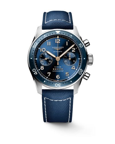 Longines Spirit Flyback 42 Stainless Steel Blue Strap