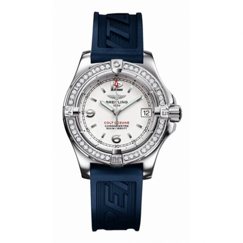 Breitling Colt Oceane Diamond Silver Rubber