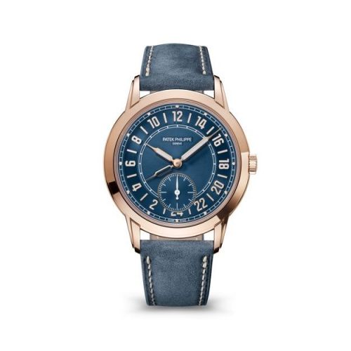 Patek Philippe Calatrava Travel Time 24-Hour Rose Gold Blue
