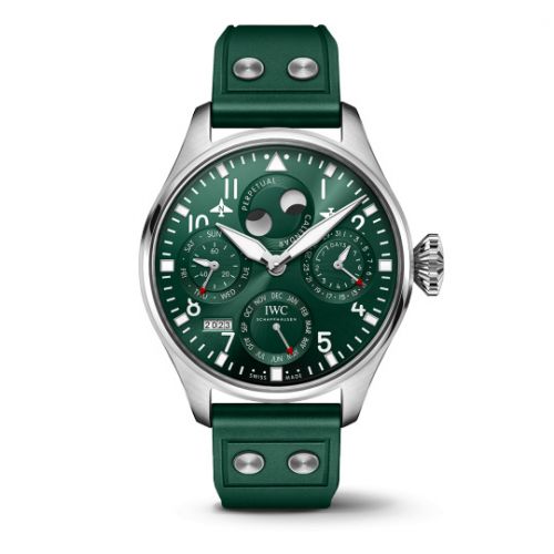 IWC Big Pilot's Watch Perpetual Calendar Stainless Steel Green