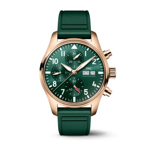 IWC Pilot's Watch Chronograph 41 Red Gold Green
