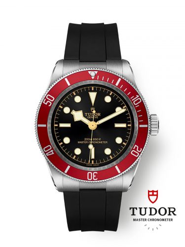 Tudor Black Bay Master Chronometer Stainless Steel - Burgundy Black Rubber