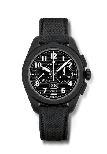 Zenith PILOT Big Date Flyback Black Ceramic Black
