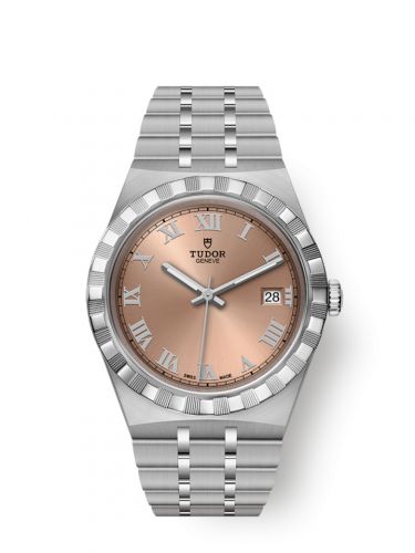 Tudor Royal Date 38 Stainless Steel Salmon - Roman