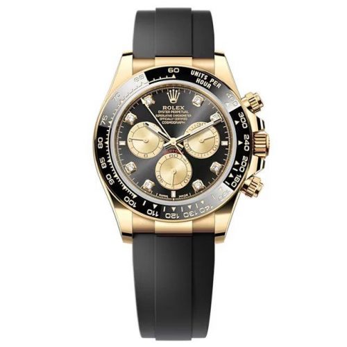 Rolex Cosmograph Daytona Yellow Gold - Cerachrom Black - Diamond Oysterflex