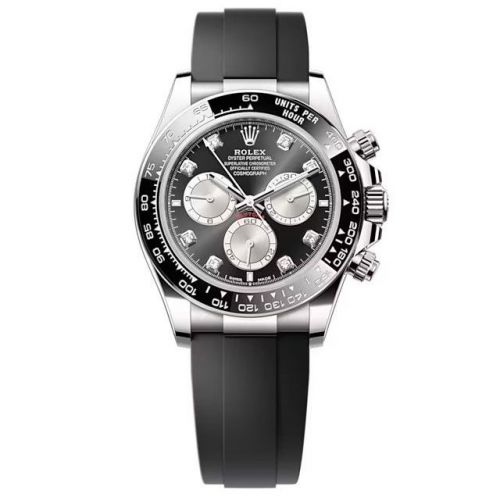 Rolex Cosmograph Daytona White Gold - Cerachrom Black - Silver - Diamond Oysterflex